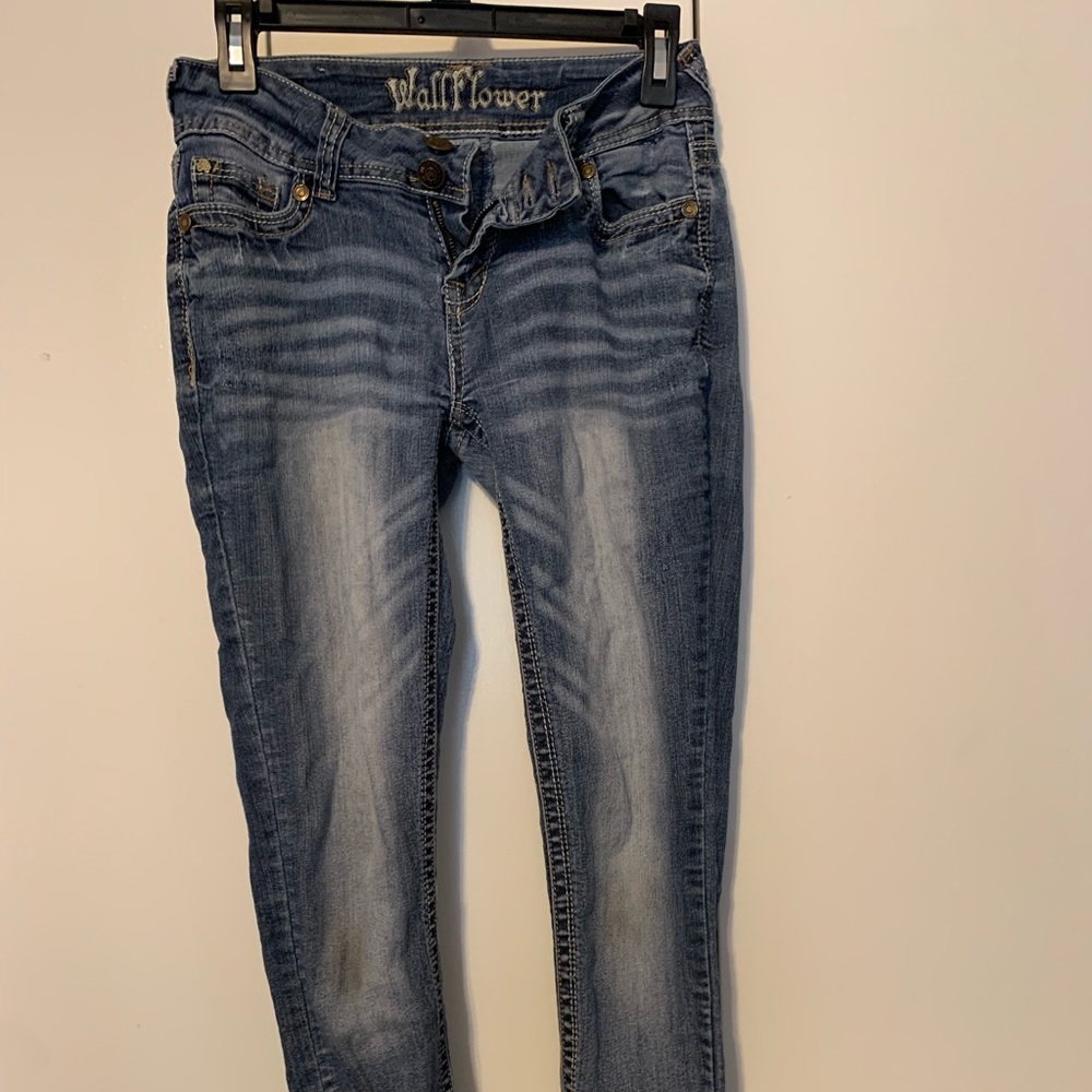 Washed look stretch jean